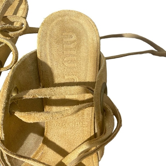 Mui Mui Strappy Suede Heeled Sandals Sz 35 (US Size 5 via chart) - Picture 3 of 10